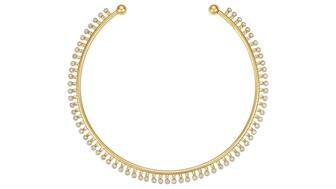 Jade Ruzzo gold and diamond Tennessee Torque necklace
