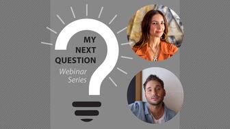 Graphic with headshots for My Next Question 2024 jewelry trends webinar 