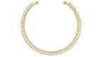 Jade Ruzzo gold and diamond Tennessee Torque necklace